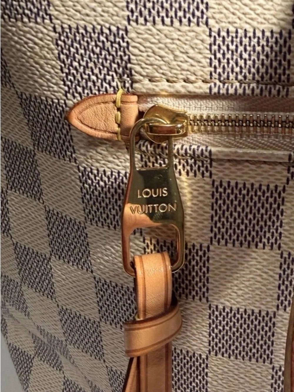 LOUIS VUITTON IENA Damier  Azur MM Tote Bag with zipper